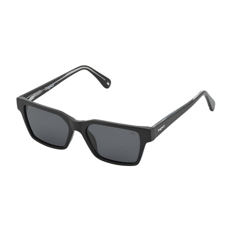 Lentes De Sol Legacy 24802 Unisex Para Uso Urbano Diseño Moderno Marco Translúcido Negro