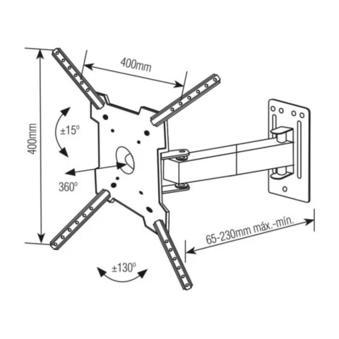Soporte para tv Brasforma articulado de 10” a 55” Soporte para tv Brasforma articulado de 10” a 55”