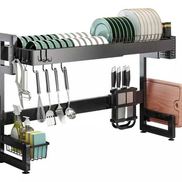 Escurridor De Platos Ajustable Extensible 62 A 92 Cm Acero Negro Para Vajilla Imback Escurridor De Platos Ajustable Extensible 62 A 92 Cm Acero Negro Para Vajilla Imback