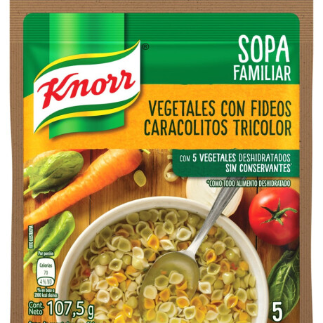 SOPA KNORR VEGETALES C/TRICOLOR SOPA KNORR VEGETALES C/TRICOLOR