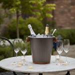 CHAMPAGNERA DETALLE MADERA EXT. NEGRO MATE D21CM CHAMPAGNERA DETALLE MADERA EXT. NEGRO MATE D21CM