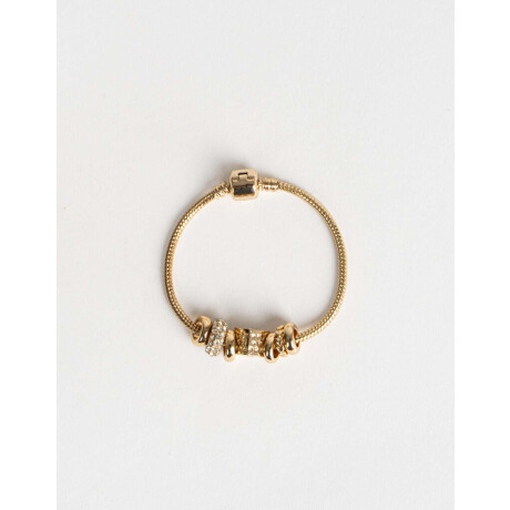 Pulsera Flexible Bañada En Oro Dorado