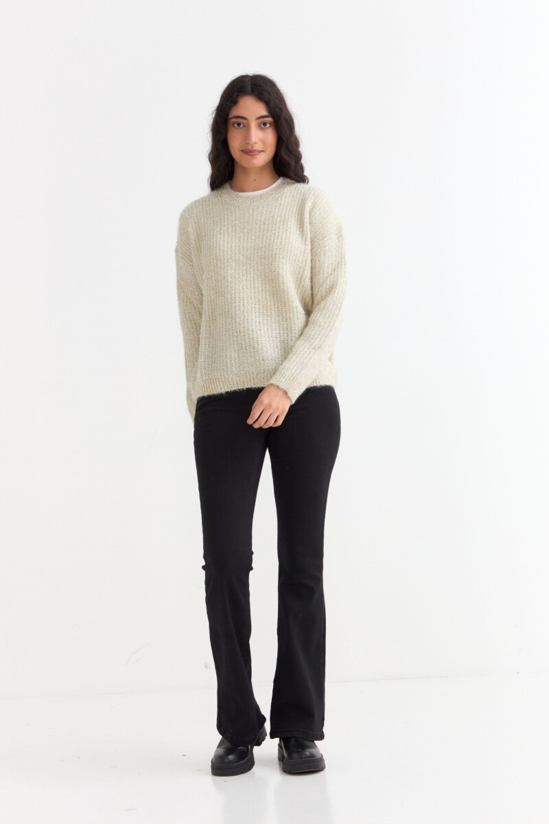 Sweater con lurex CRUDO