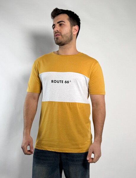 Remera combinada Loras Mostaza