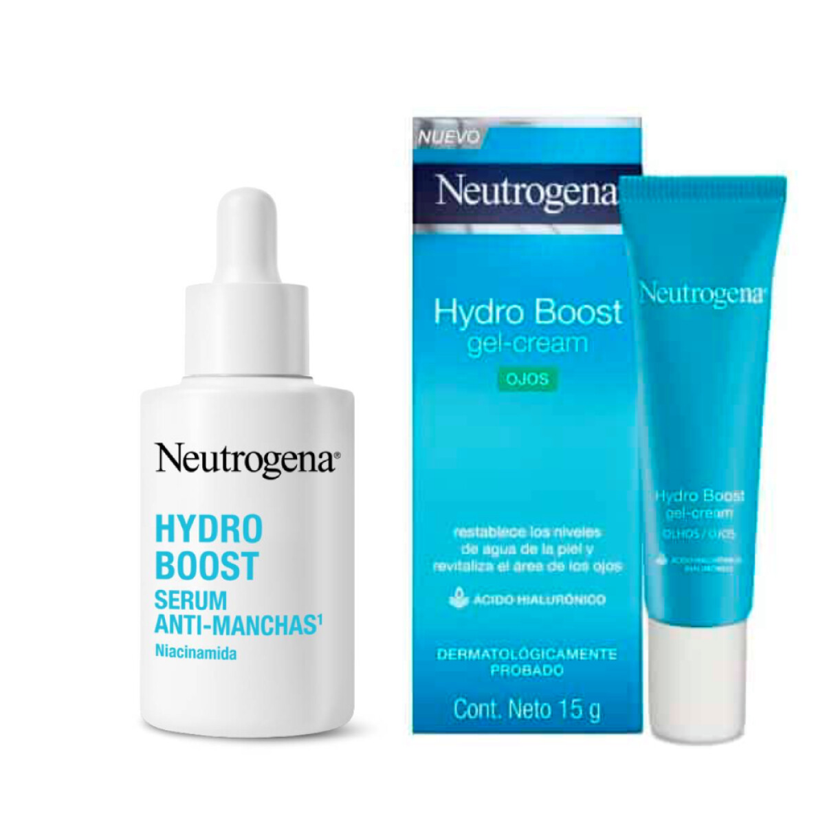 Pack Neutrogena Sérum Hydro Boost 30ml + Crema Gel para Ojos 15g 