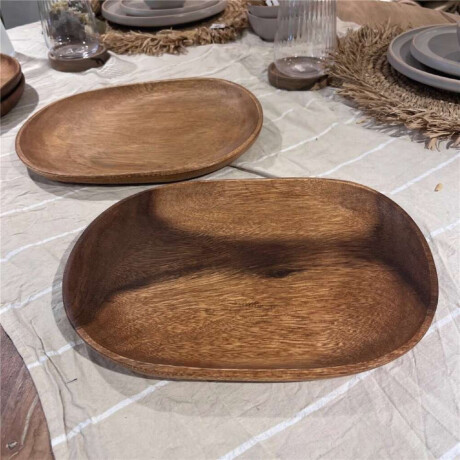 Bandeja Oval 40X25X25Cm Madera