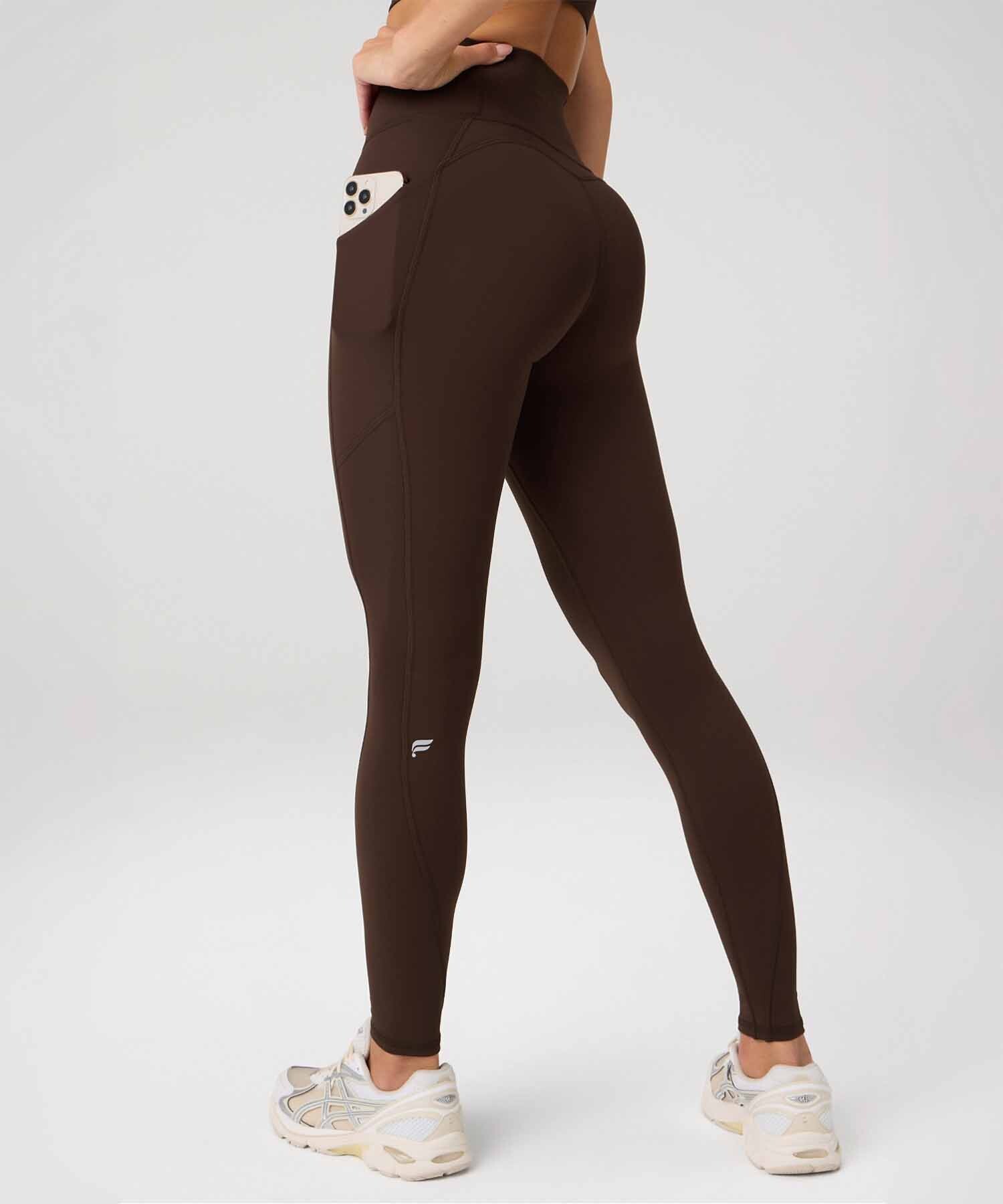 Leggings Oasis PureLuxe High-Waisted Mujer Cacao