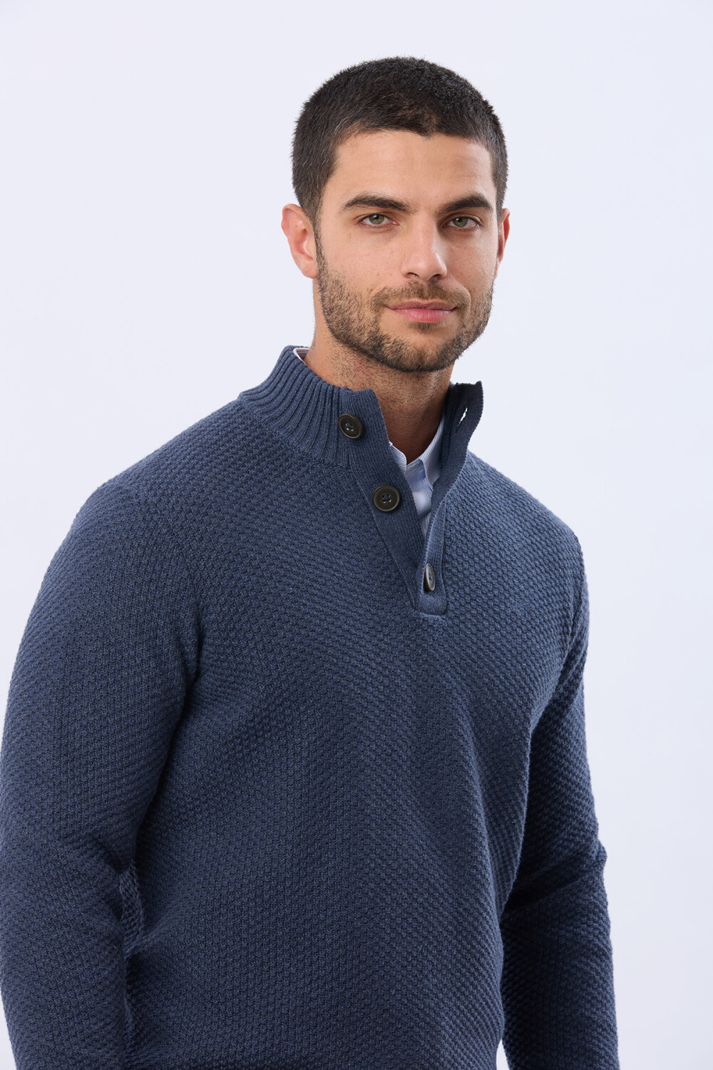 BUZO TEJIDO TEXTURADO Piedra