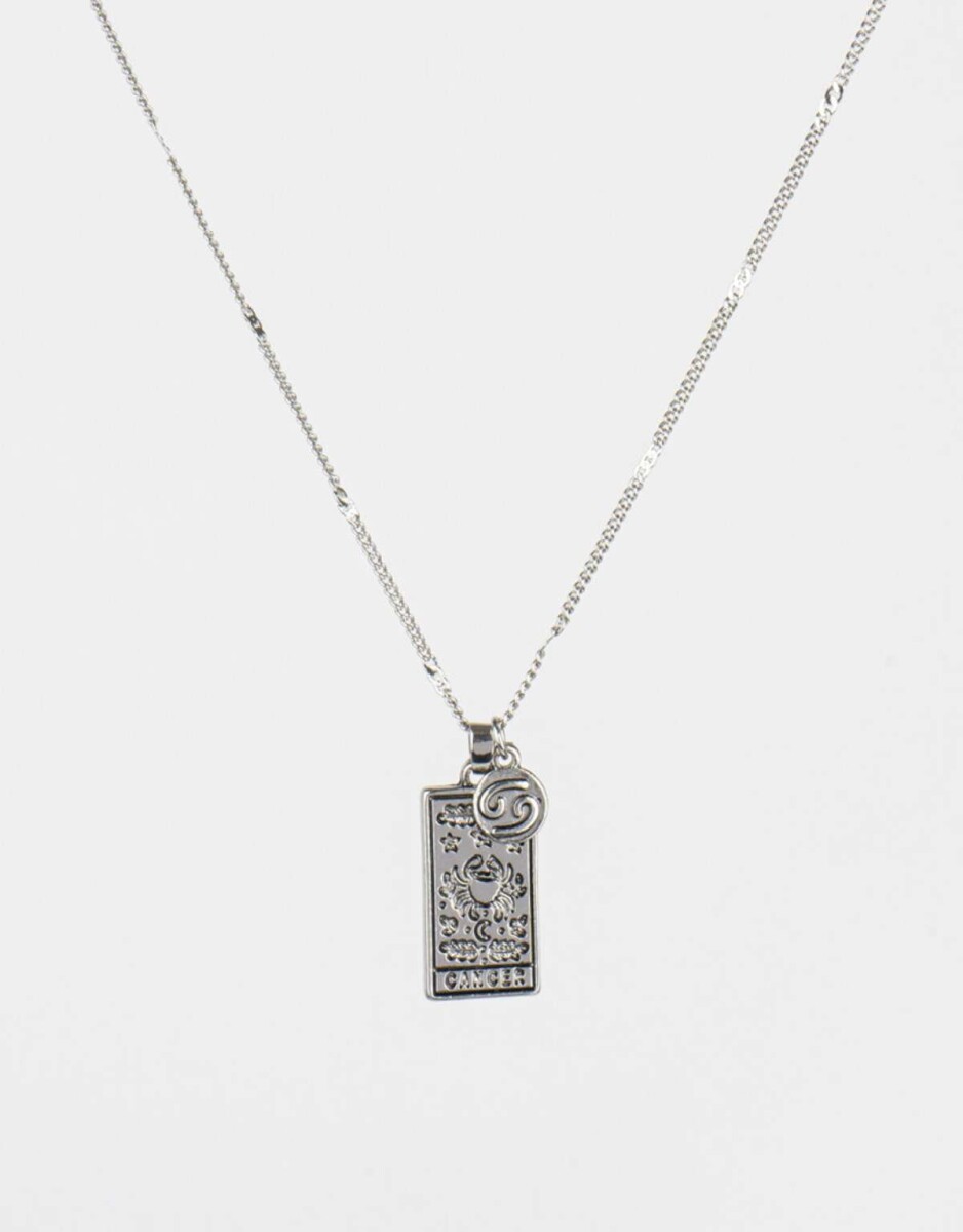 Cadena Con Dije De Zodíaco Cáncer - Plateado 