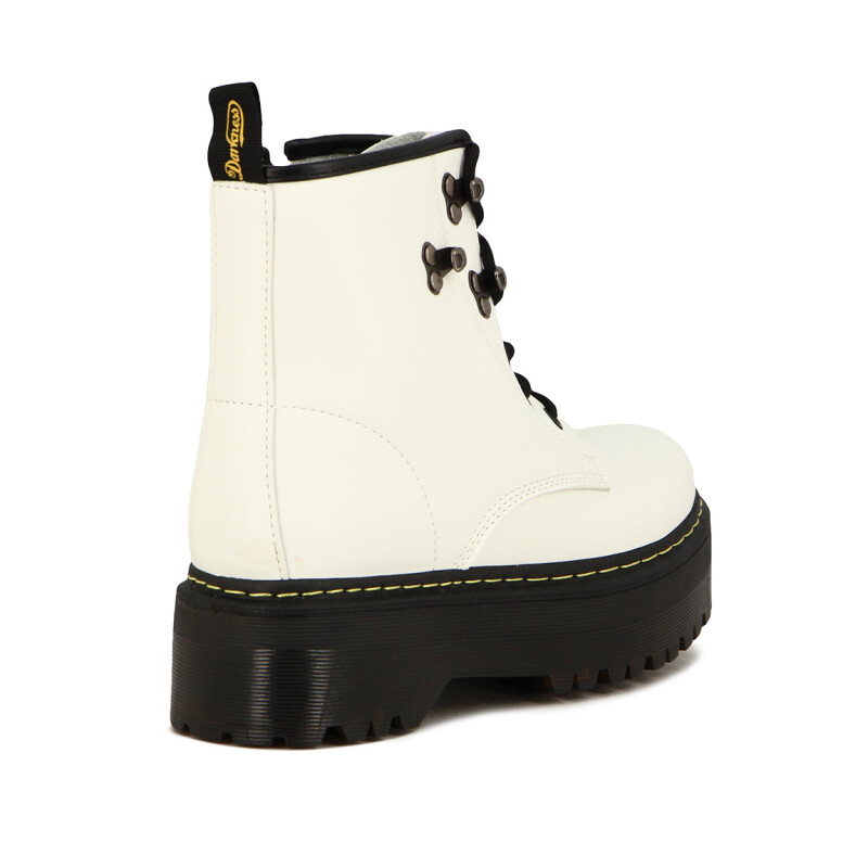 Bota Acordonada Mujer Darkness Blanco