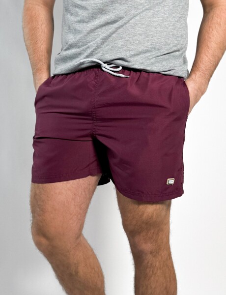 Short de baño liso Salvo Bordo