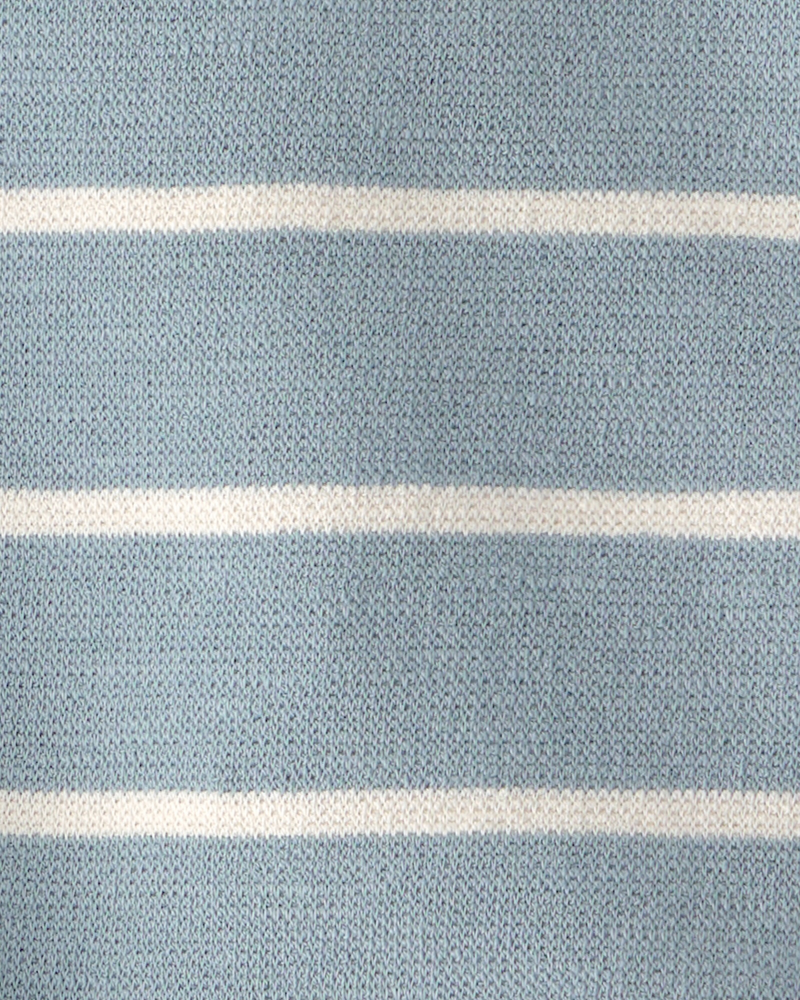 Set dos piezas de algodón orgánico, short y remera, azul y blanco, diseño a rayas Sin color