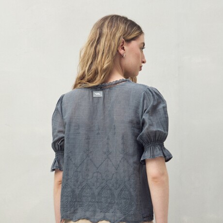 BLUSA MILAN Gris Crema