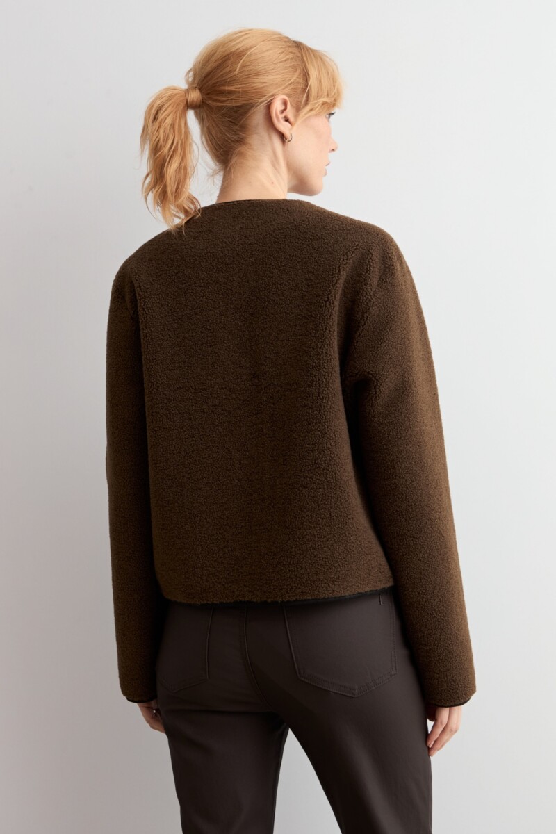 Chaqueta reversible chocolate