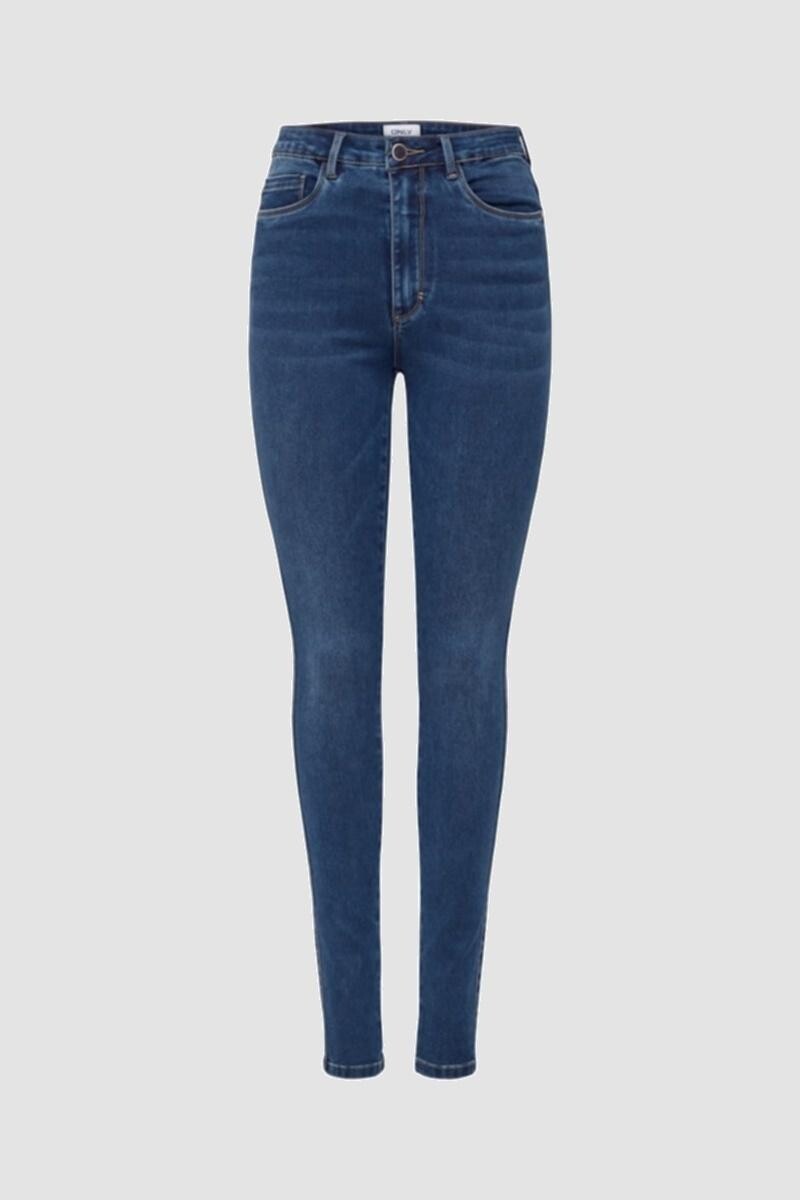 Jeans Royal Tiro Alto. Skinny Fit Dark Blue Denim