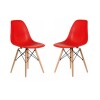 Silla De Comedor Eames Pack 2 Unidades Varios Colores Lumax Rojo