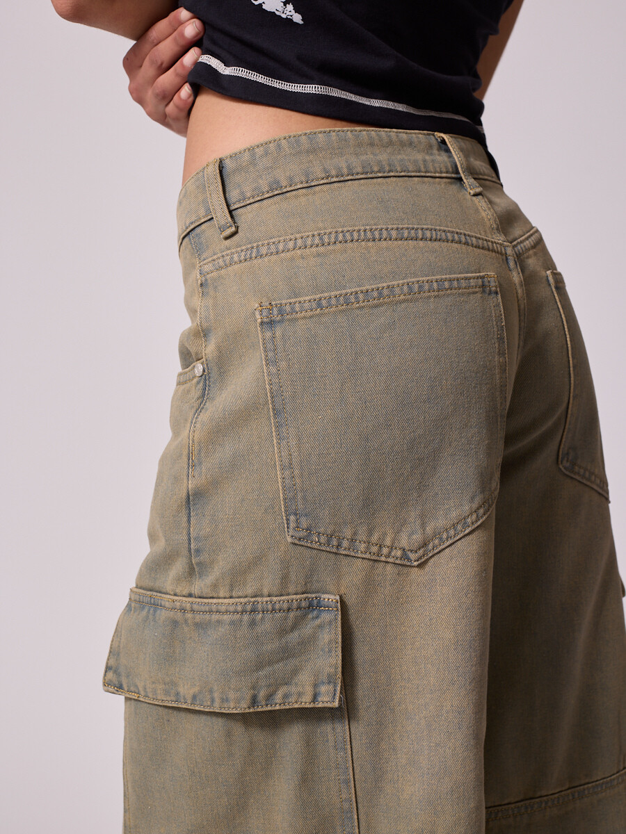 SHORT JEAN RAYE DIXIE Verde Oxido
