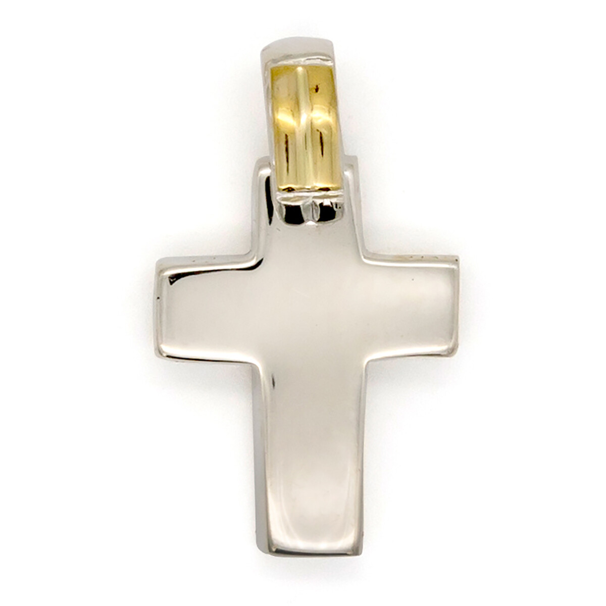 Cruz de plata 925 y double en oro 18 ktes, CHATA. 