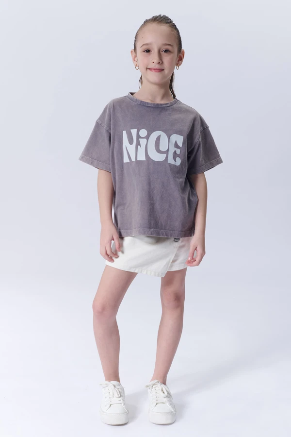 Pollera short jean Crudo