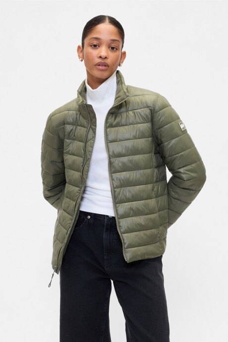 Campera Puffer Mujer Mesculen Green