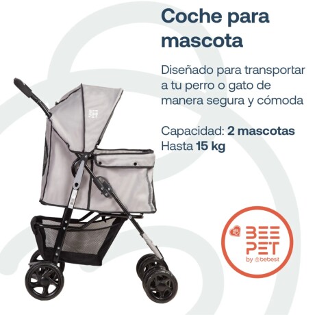 Coche para Mascota BRAVO de BEEPET Gris Coche para Mascota BRAVO de BEEPET Gris
