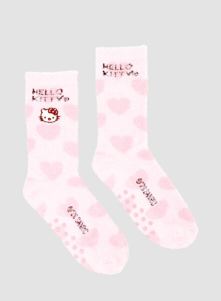 Medias individuales chenille infantil media caña con abs  kitty Variante 26