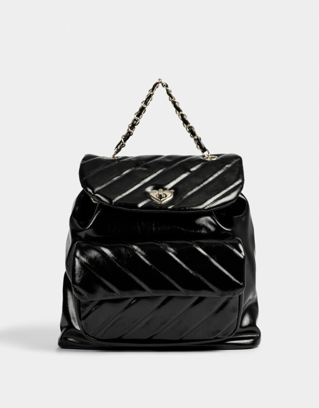 Mochilas Urbanas Puffy Mochila Puffy Con Solapa - Negro