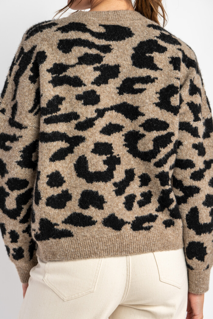 Sweater Animal Print Gris