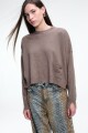 SWEATER COSTURA Camel