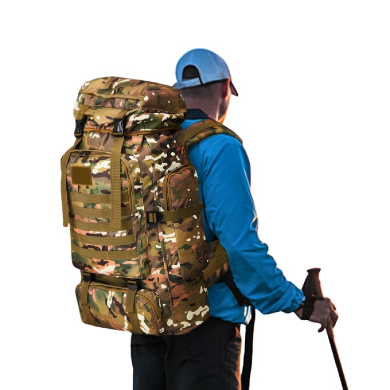 Mochila Táctica Militar 80L Trekking Camuflado Verde