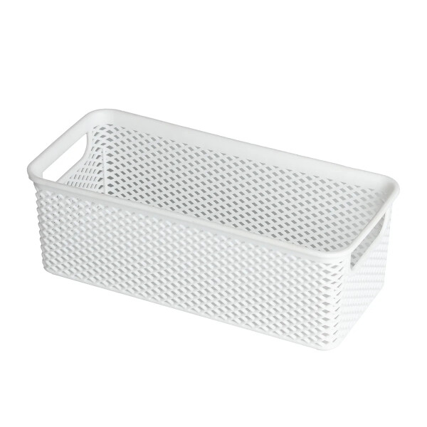 CESTO ORGANIZADOR LINEA BLANCO 26X12X9 CM. BLANCO