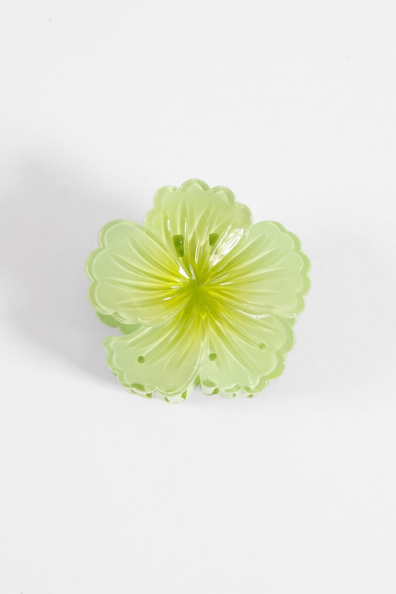Broche flor verde