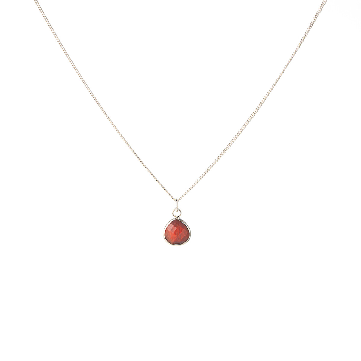 Collar Boris Agata Carnelia - Plata 925 