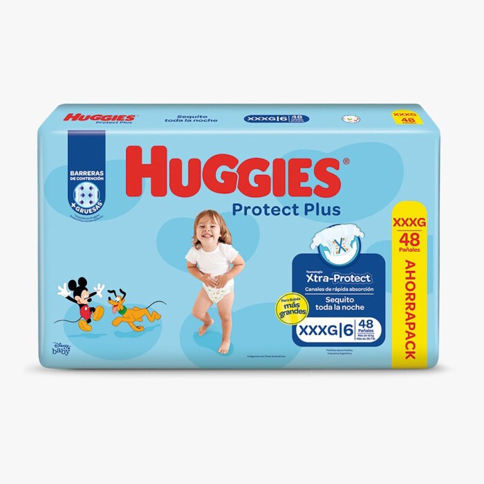 HUGGIES PROTEC PLUS XXXL AHORRP PAQ. X 4 única