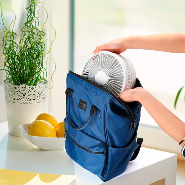 Ventilador Portatil 3 Aspas Extensible 3 Velocidades De Pie Variante Color Blanco