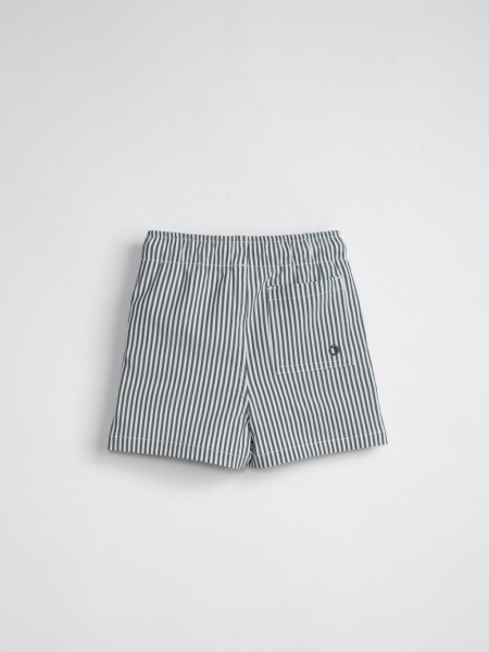 Short de baño rayado Azul Y Blanco