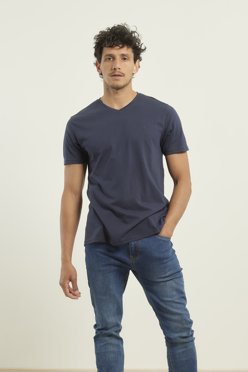 T-shirts Ecoalf Glaciar Marino Para Hombre Tee navy