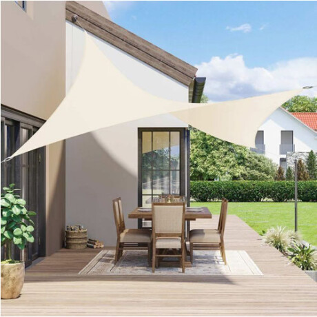 Toldo vela 6X5 metros sombra color CREMA Toldo vela 6X5 metros sombra color CREMA
