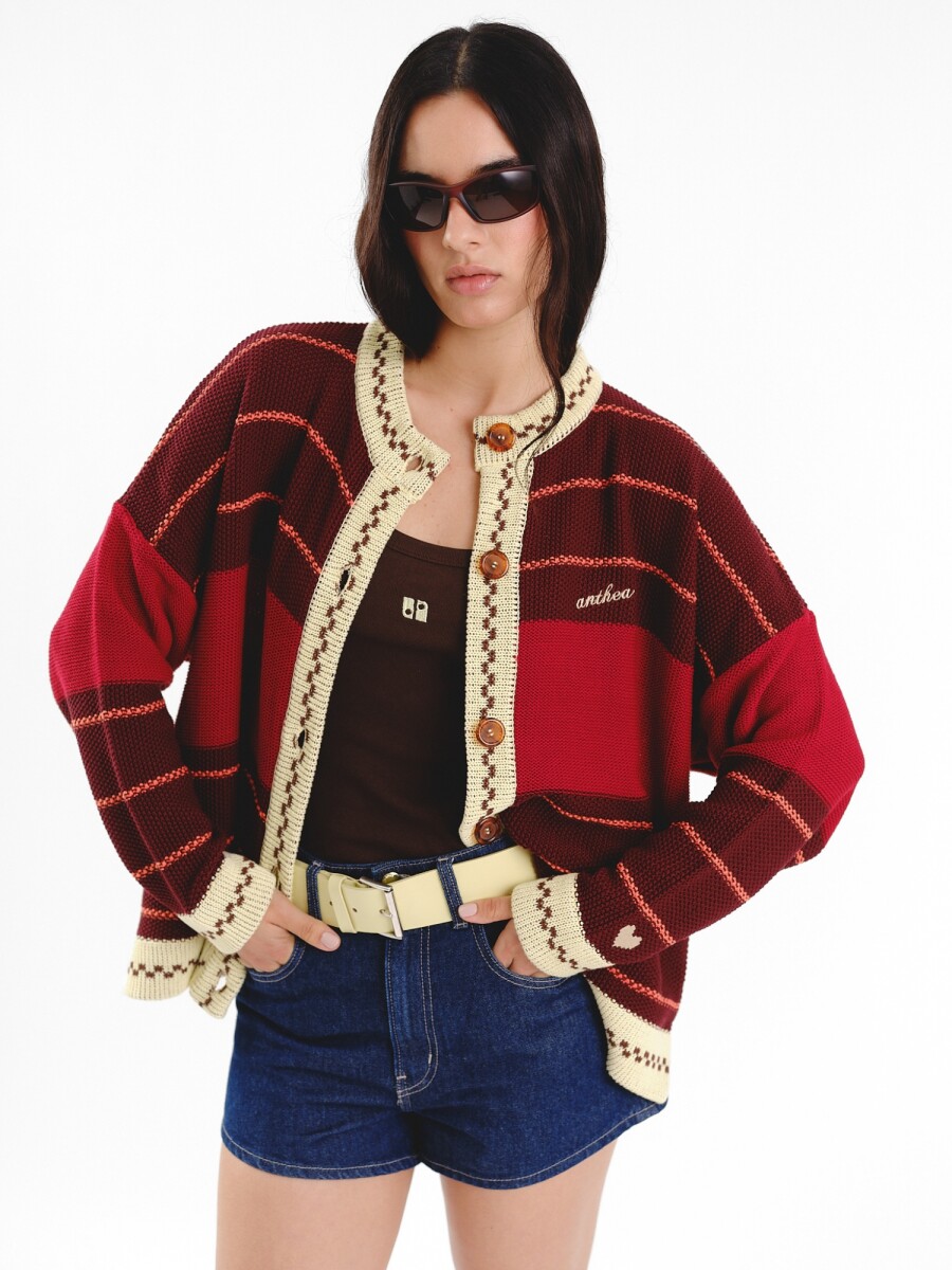 Cardigan Glory SS27 - Bordó 