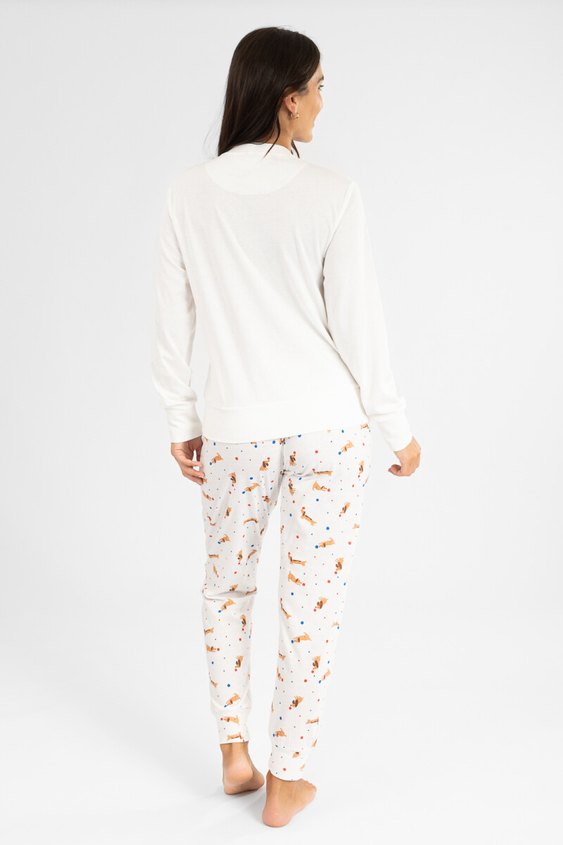 Pijama love dog Beige