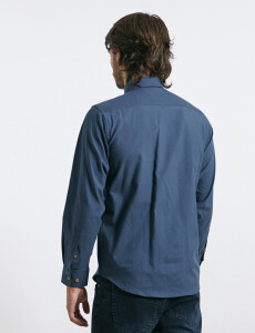 012487 CAMISA HARRINGTON LABEL Azul Oscuro