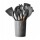 Set Menage 12Pzs Utensillos Cocina en Silicona Antiadherente Gris Oscuro