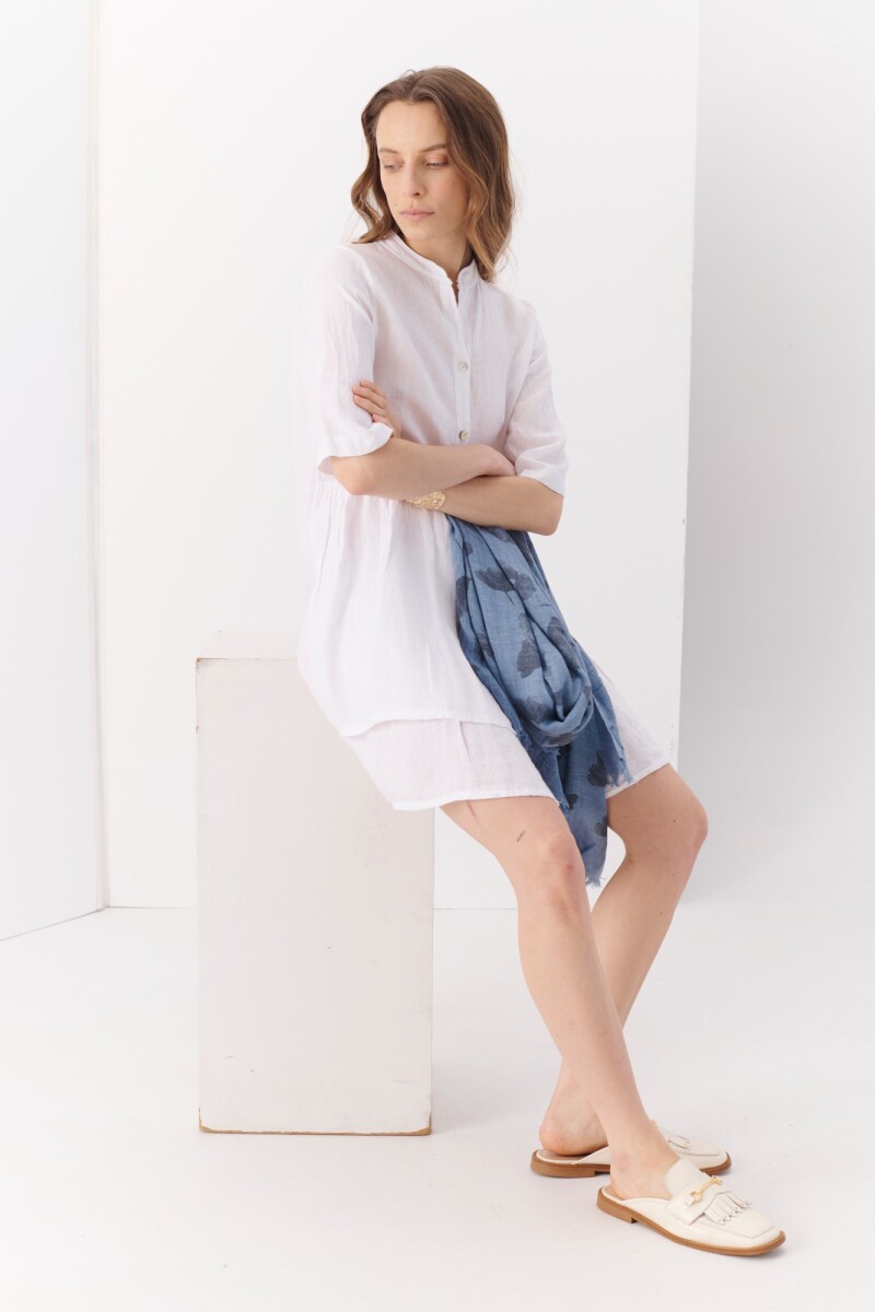 VESTIDO LINO STEP BLANCO