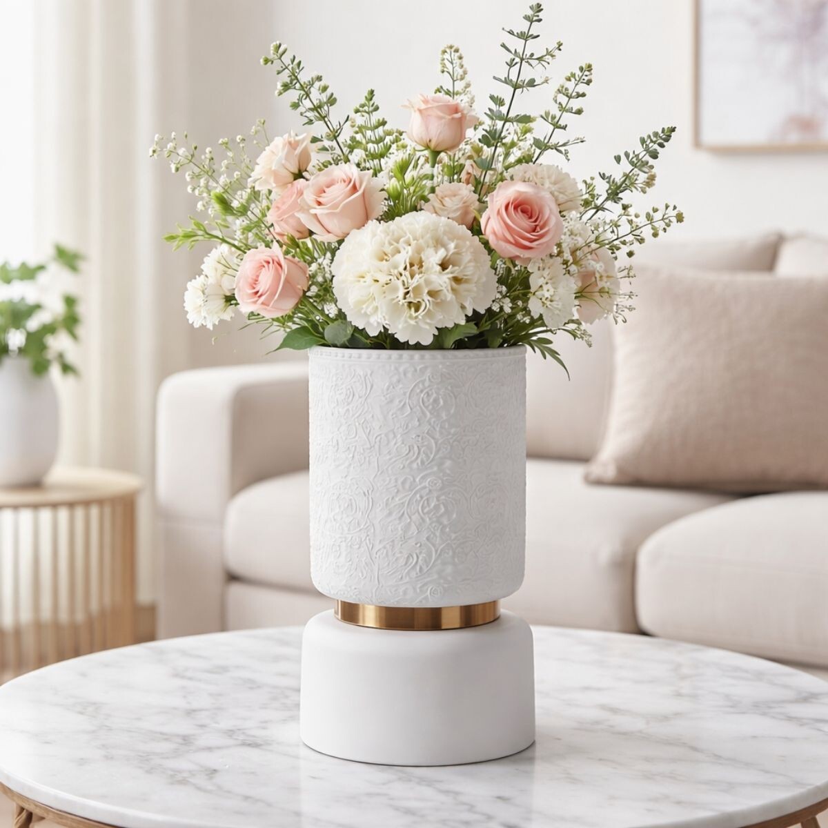 FLORERO PASTEL Blanco 