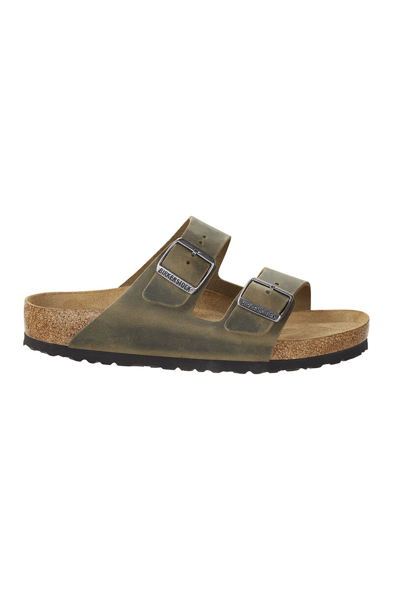 Sandalia Arizona Soft Footbed Oiled Leather - Estrecho Khaki