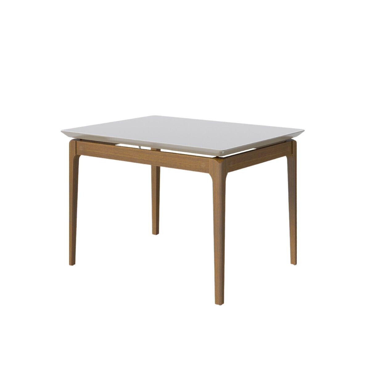 Mesa de Comedor Wind - 140 x 90 con vidrio - Off White y Natural 