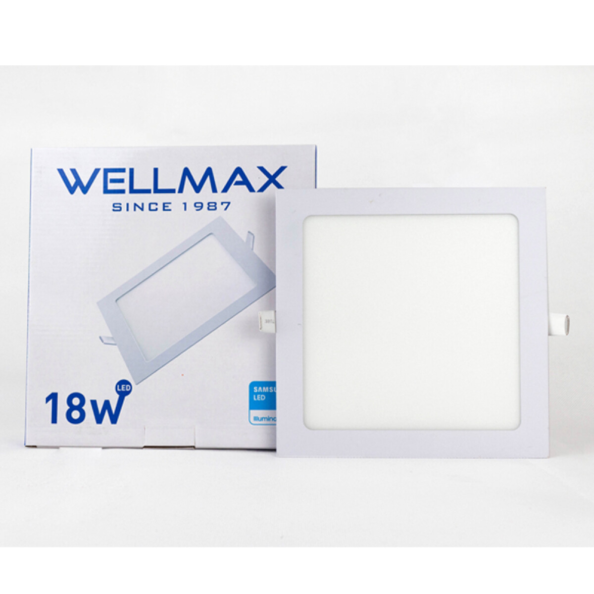 PANEL LED EMBUTIR CUADRADO 18W (1350LUM) L:22CM FRIA WELLMAX ++ - N/a 