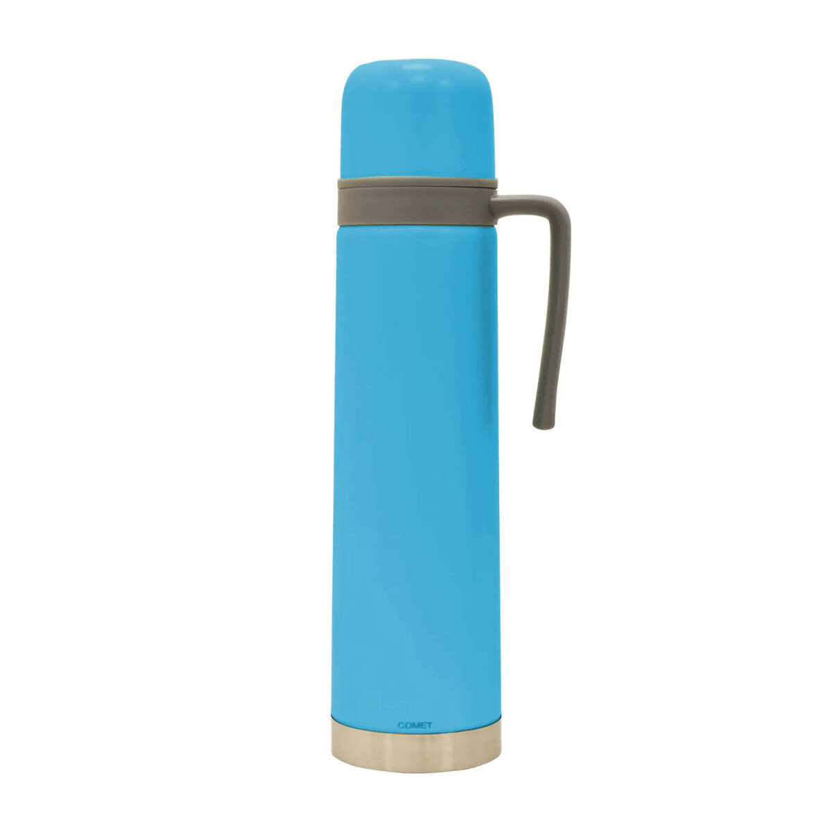 Termo Acero Inox 0.75L Manija Fija Mantiene Frío Calor Comet - Celeste 
