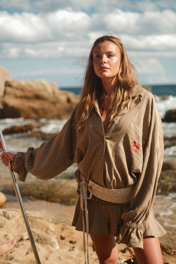 The Ranch Shirt Beige / Negro