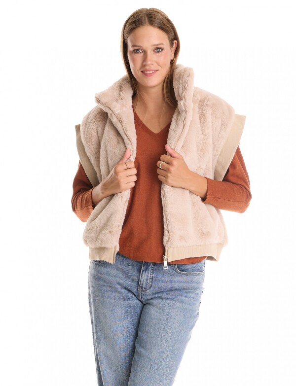 Chaleco Faux Fur BEIGE